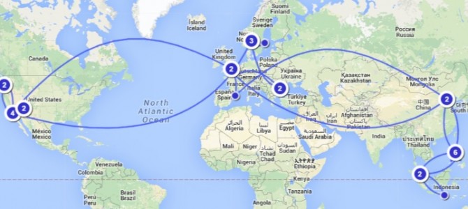 Calatorie in jurul lumii cu mai putin de 1000 de euro de persoana